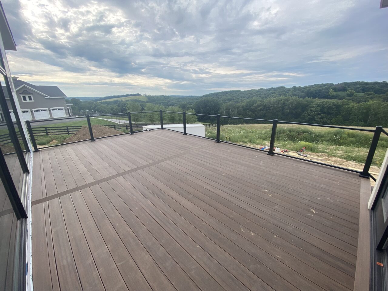 Photo of Composite Decking with Glass Railing
