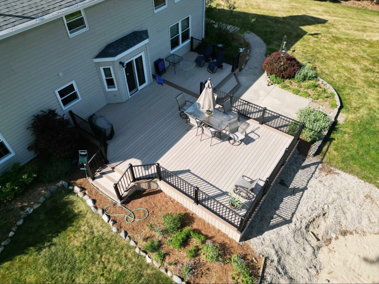 Custom Composite Deck - Custom Deck Railings builder and contractor Services Washington County, WI