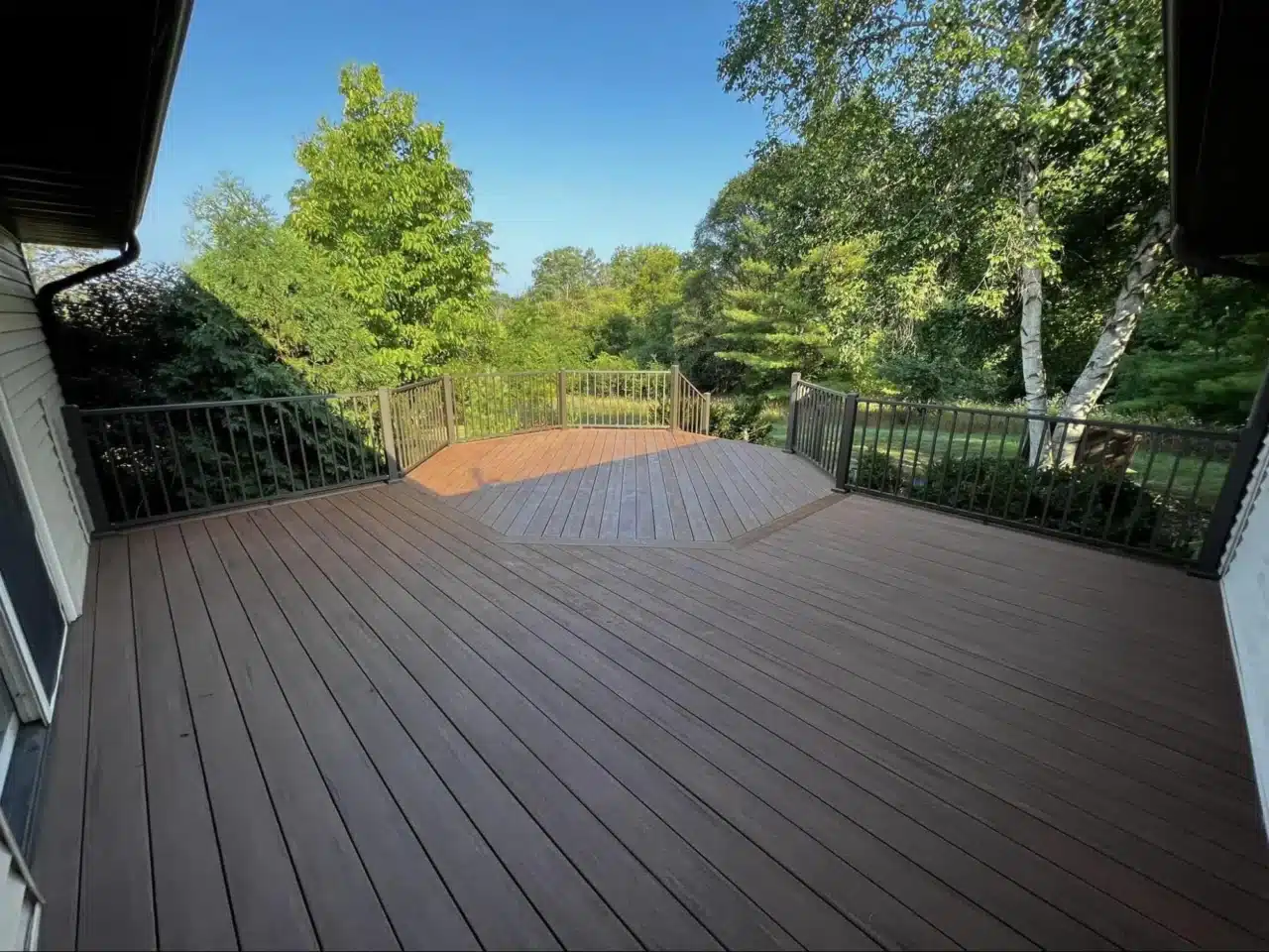 Photo of Composite Deck Boards with Black Railing - Deck Builders in Cedarburg