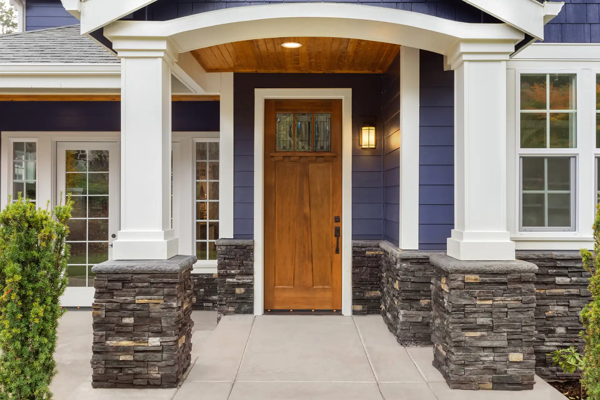 Text photo of porch with porch columns - Porch Builders and Contractors near me