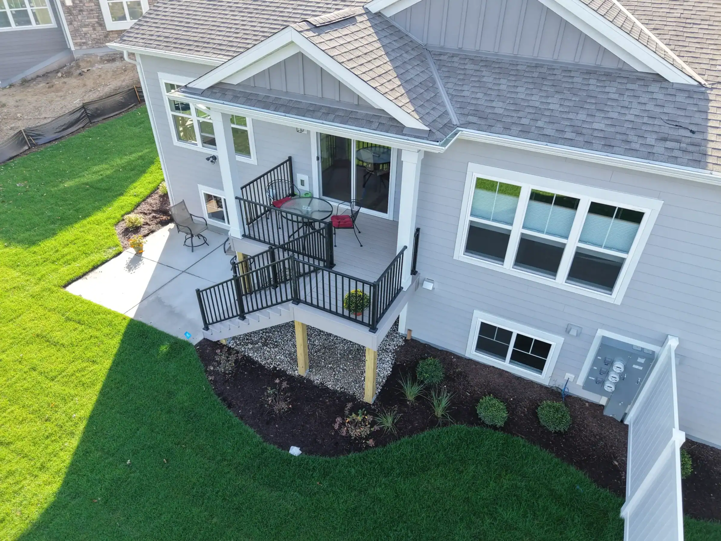 small elevated pvc deck